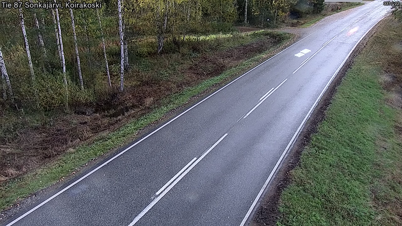 Weather Camera Image Väg 87 Sonkajärvi, Koirakosk, Sonkajärvi, Pohjois-Savo