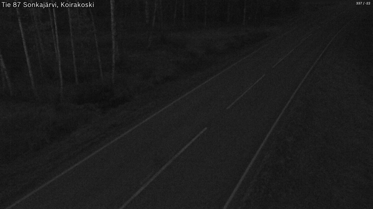 Weather Camera Image Road 87 Sonkajärvi, Koirakoski, Sonkajärvi, Pohjois-Savo