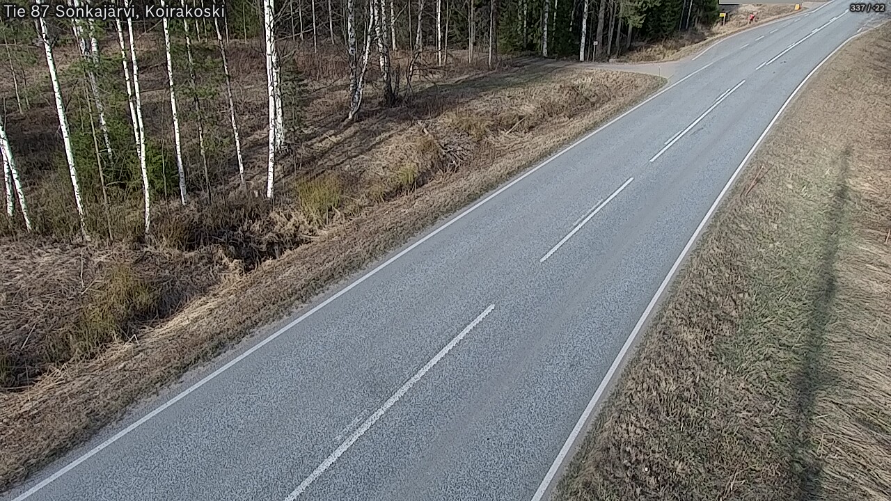 Weather Camera Image Road 87 Sonkajärvi, Koirakoski, Sonkajärvi, Pohjois-Savo