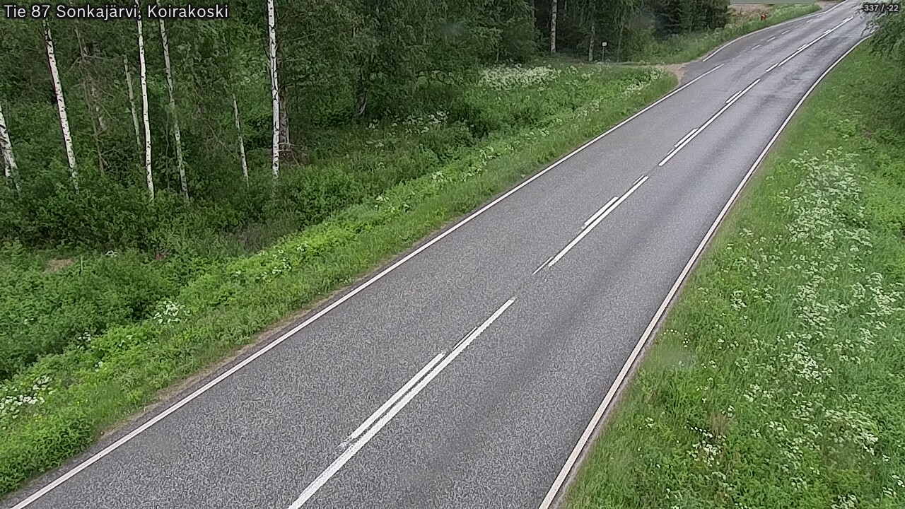 Weather Camera Image Road 87 Sonkajärvi, Koirakoski, Sonkajärvi, Pohjois-Savo