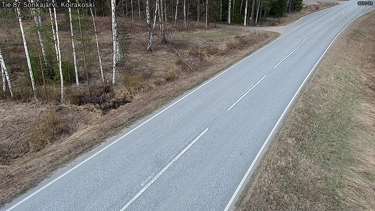 Weather Camera Image Road 87 Sonkajärvi, Koirakoski, Sonkajärvi, Pohjois-Savo