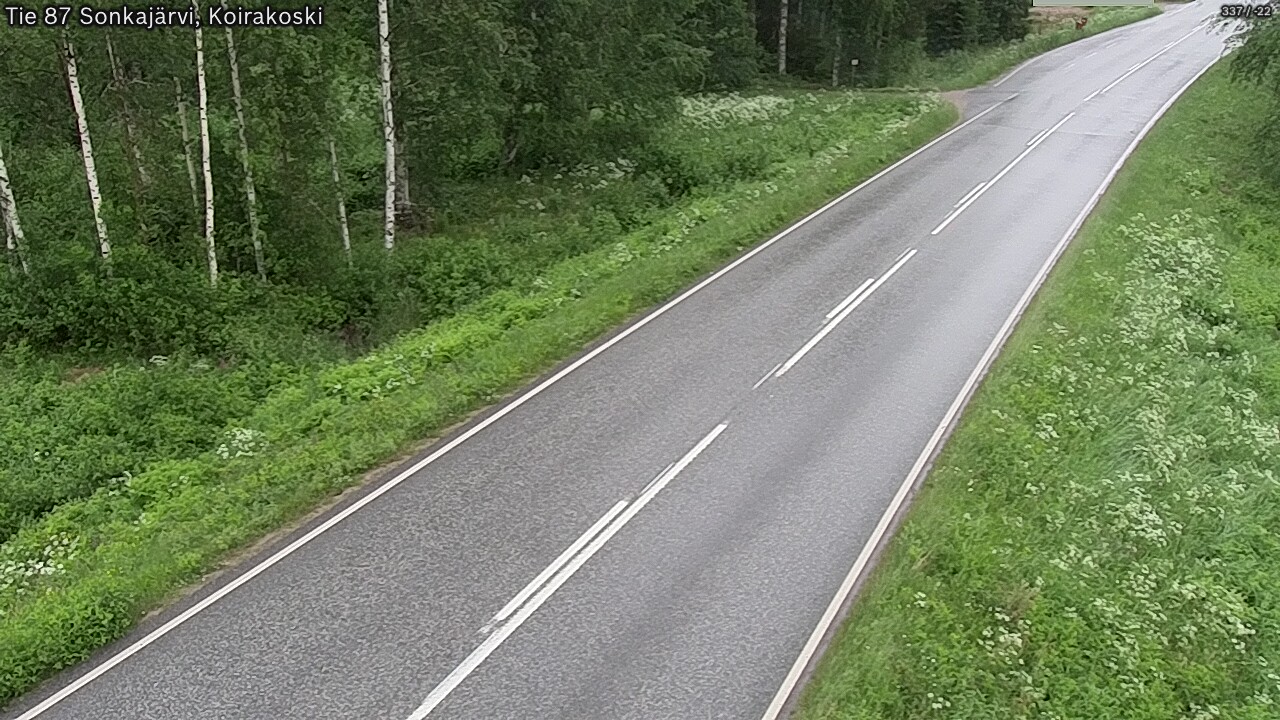 Weather Camera Image Road 87 Sonkajärvi, Koirakoski, Sonkajärvi, Pohjois-Savo