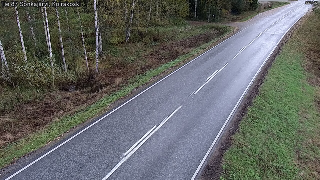 Weather Camera Image Väg 87 Sonkajärvi, Koirakosk, Sonkajärvi, Pohjois-Savo