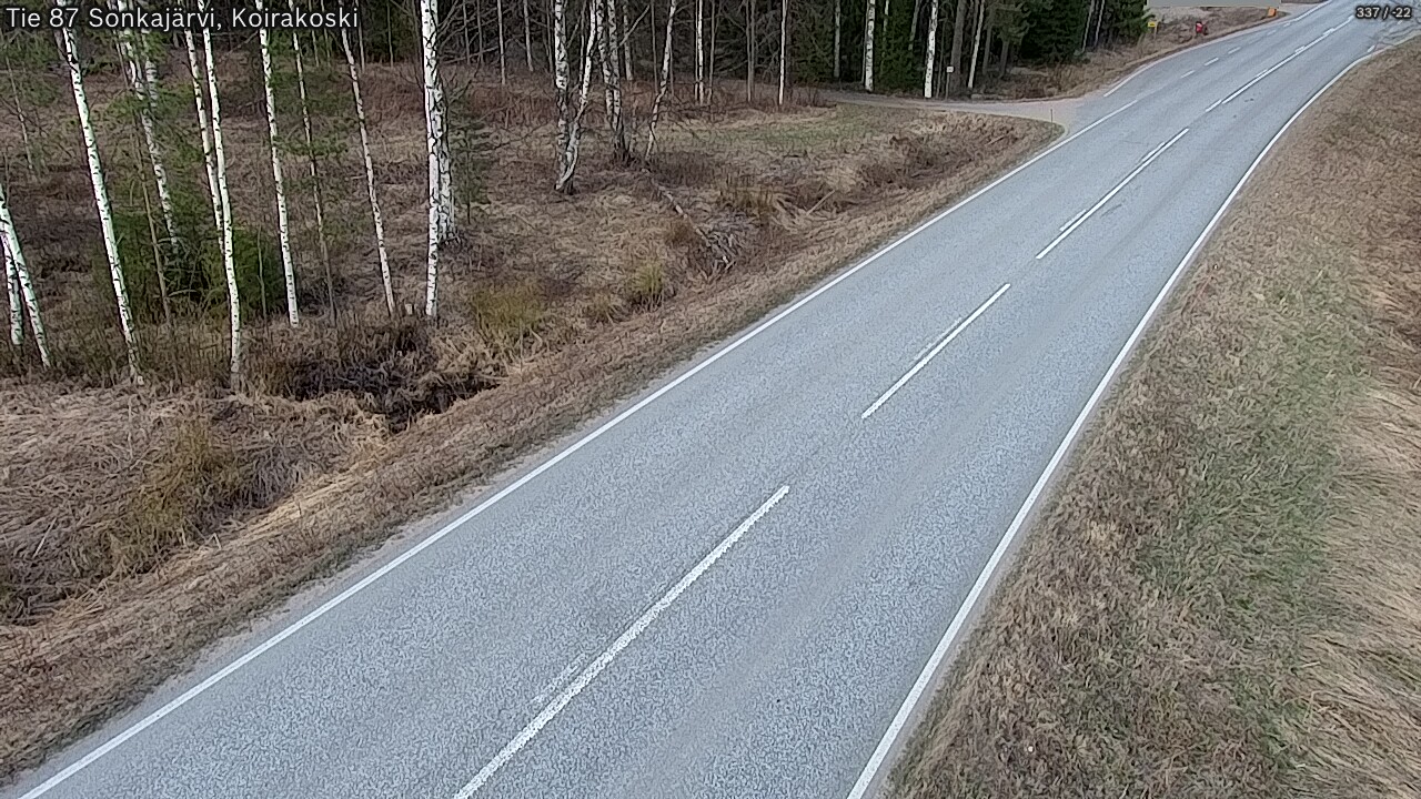 Weather Camera Image Road 87 Sonkajärvi, Koirakoski, Sonkajärvi, Pohjois-Savo