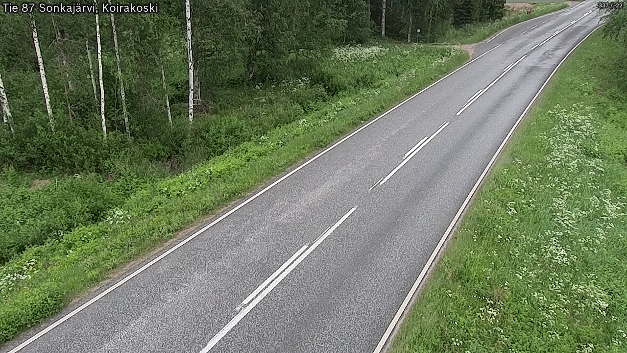 Weather Camera Image Road 87 Sonkajärvi, Koirakoski, Sonkajärvi, Pohjois-Savo