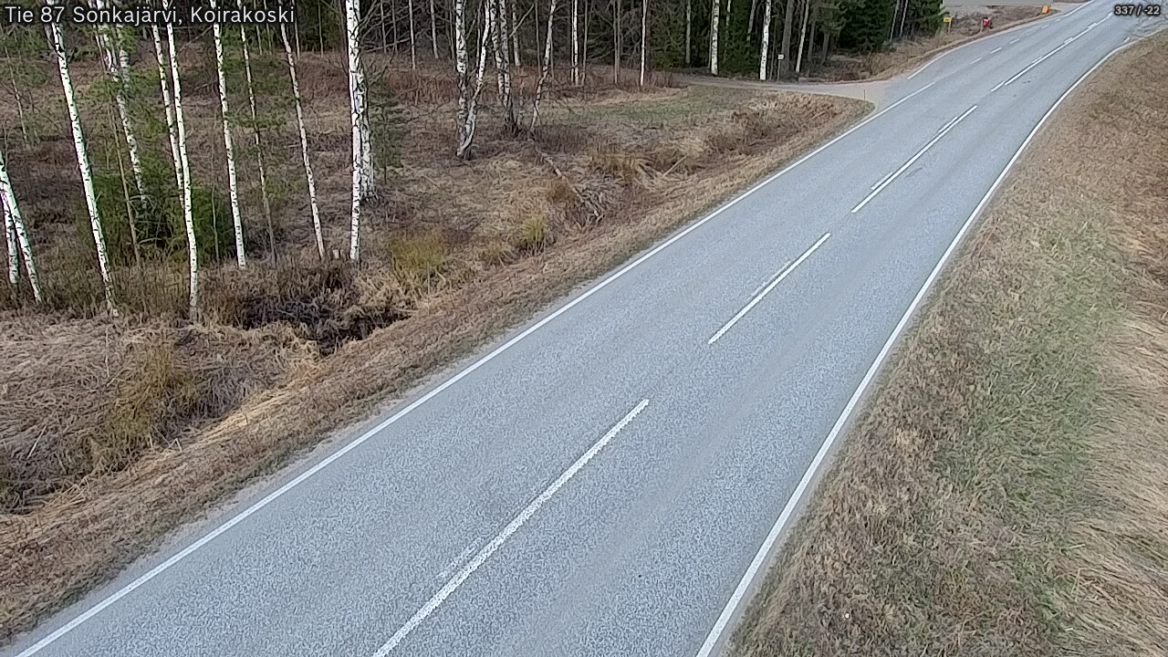Weather Camera Image Road 87 Sonkajärvi, Koirakoski, Sonkajärvi, Pohjois-Savo