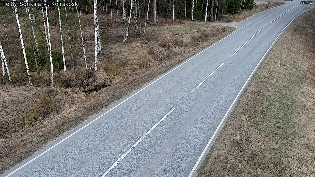 Weather Camera Image Road 87 Sonkajärvi, Koirakoski, Sonkajärvi, Pohjois-Savo