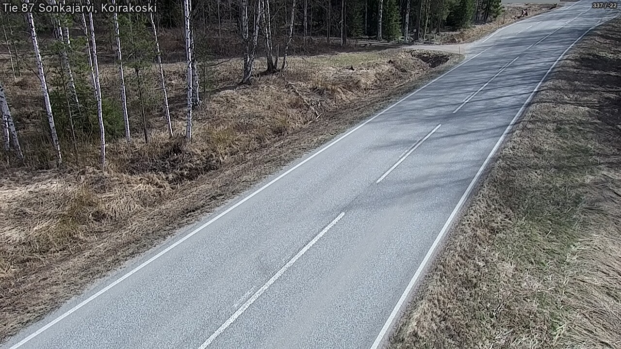 Weather Camera Image Road 87 Sonkajärvi, Koirakoski, Sonkajärvi, Pohjois-Savo