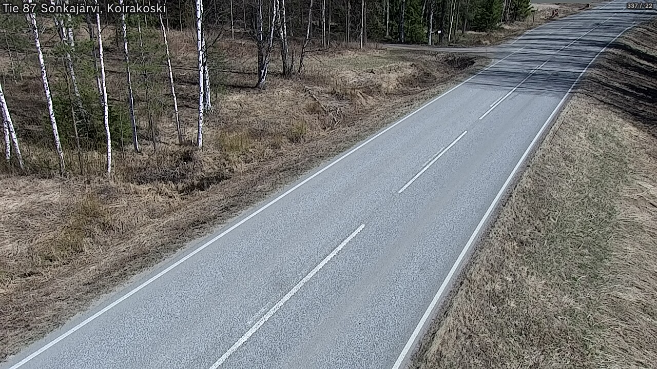 Weather Camera Image Road 87 Sonkajärvi, Koirakoski, Sonkajärvi, Pohjois-Savo