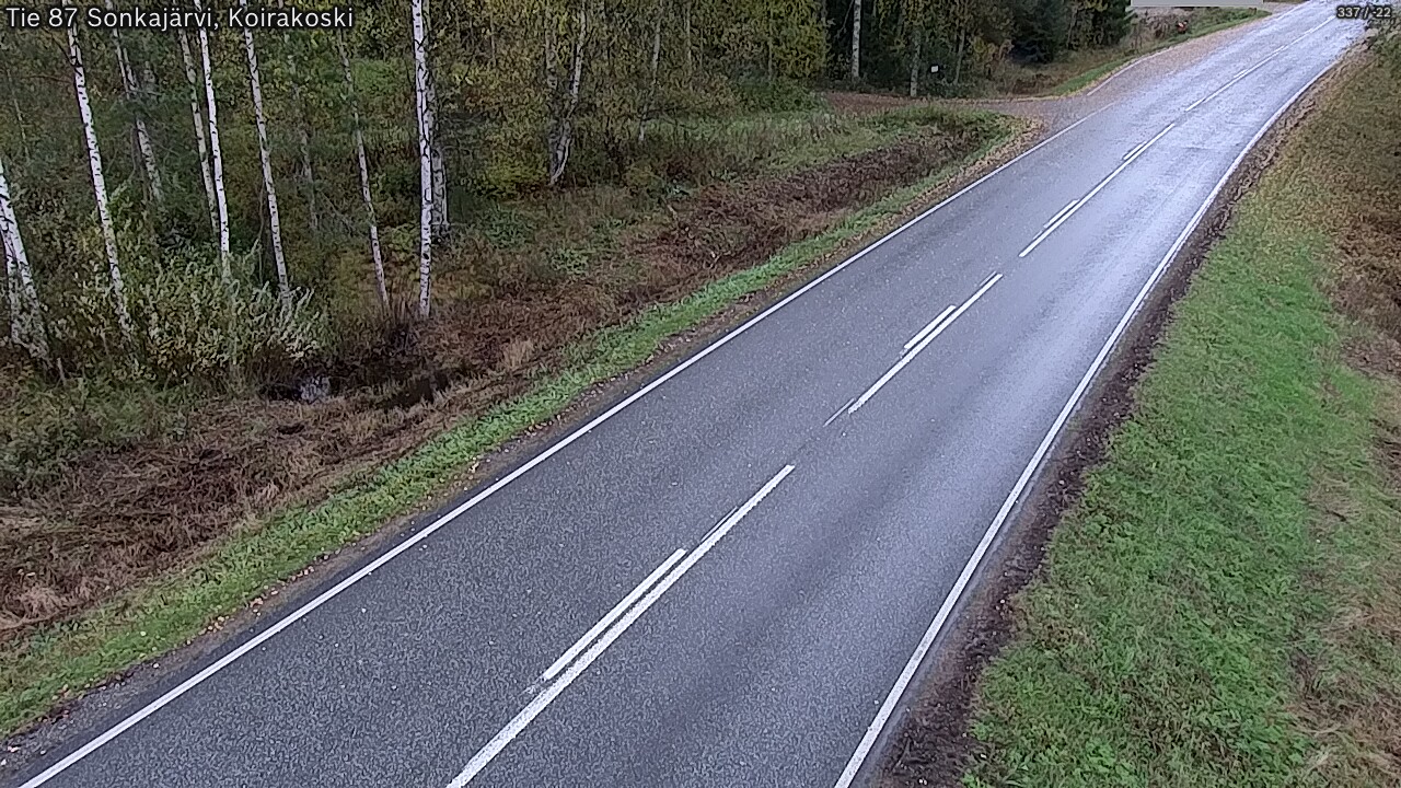 Weather Camera Image Väg 87 Sonkajärvi, Koirakosk, Sonkajärvi, Pohjois-Savo