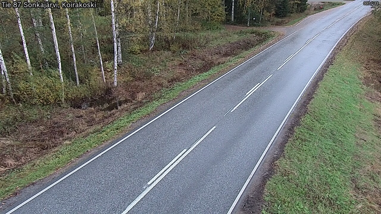 Weather Camera Image Väg 87 Sonkajärvi, Koirakosk, Sonkajärvi, Pohjois-Savo
