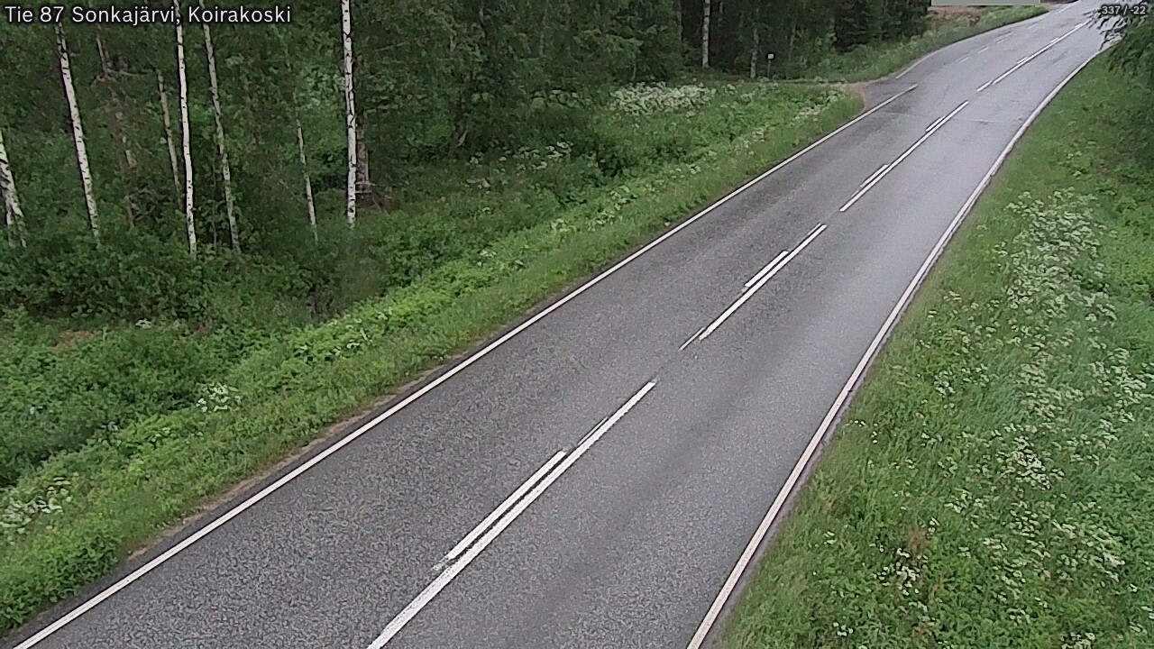 Weather Camera Image Road 87 Sonkajärvi, Koirakoski, Sonkajärvi, Pohjois-Savo