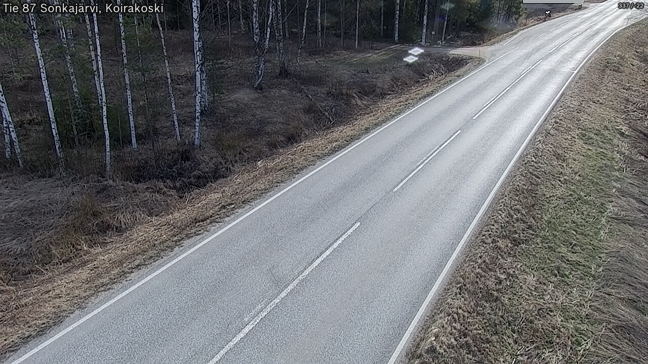 Weather Camera Image Road 87 Sonkajärvi, Koirakoski, Sonkajärvi, Pohjois-Savo