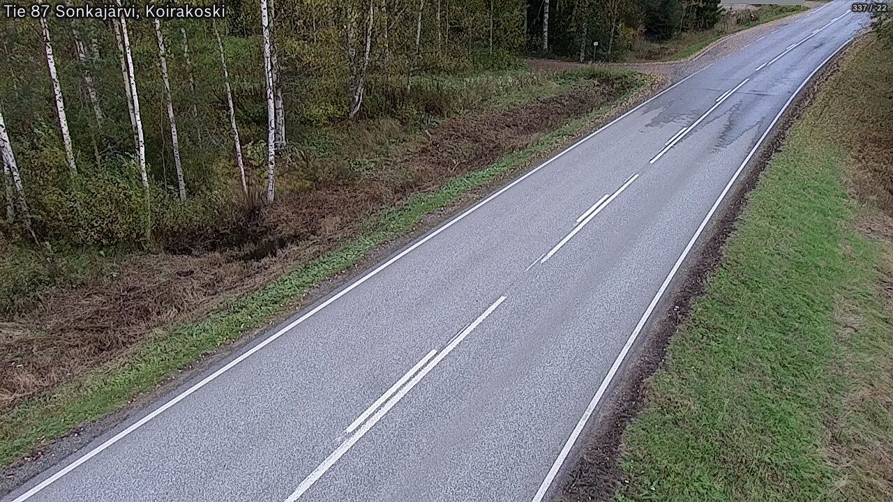 Weather Camera Image Väg 87 Sonkajärvi, Koirakosk, Sonkajärvi, Pohjois-Savo