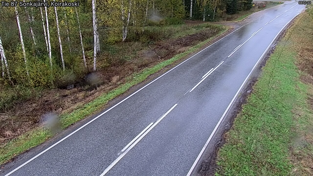 Weather Camera Image Väg 87 Sonkajärvi, Koirakosk, Sonkajärvi, Pohjois-Savo