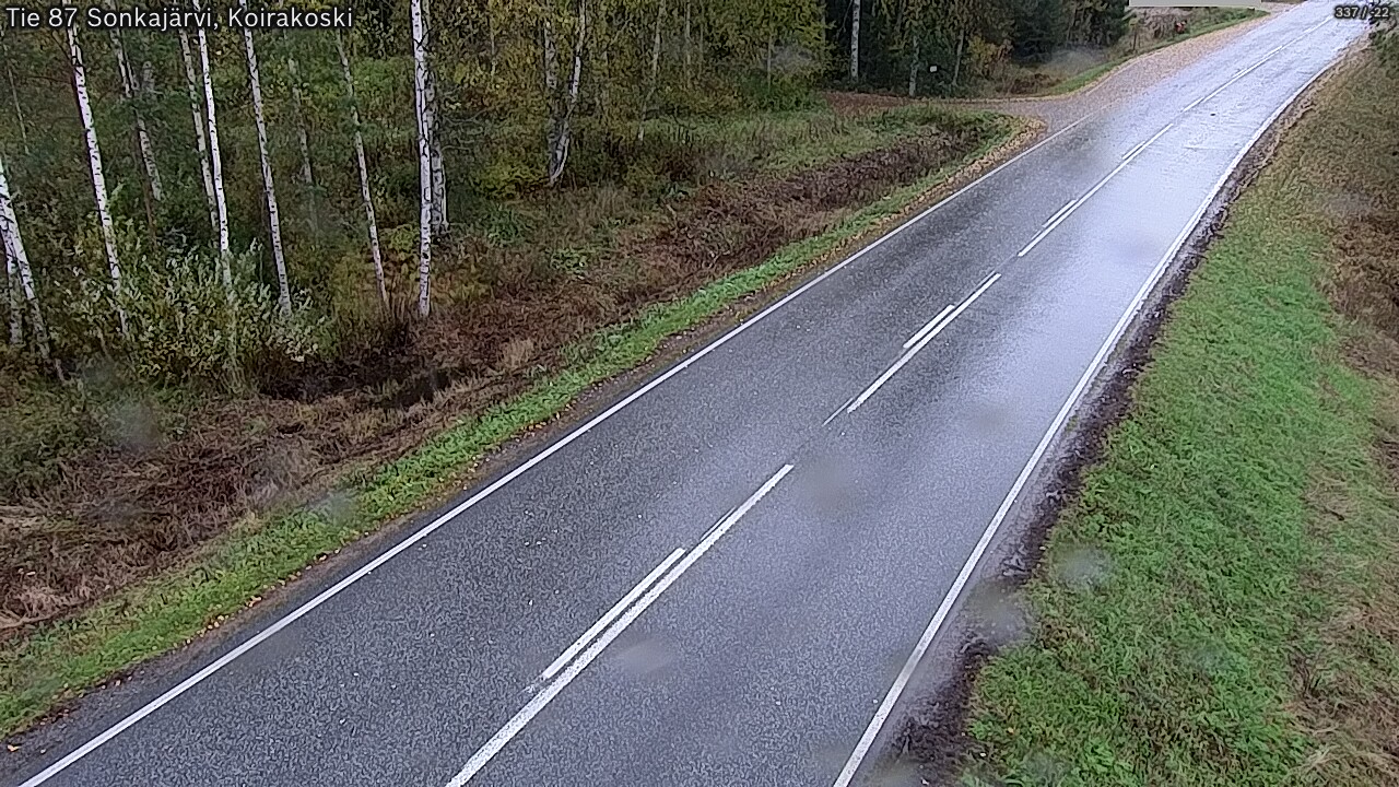Weather Camera Image Väg 87 Sonkajärvi, Koirakosk, Sonkajärvi, Pohjois-Savo
