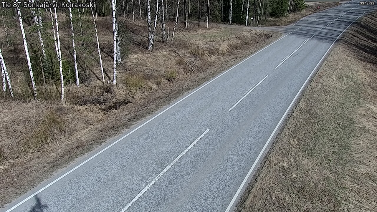Weather Camera Image Road 87 Sonkajärvi, Koirakoski, Sonkajärvi, Pohjois-Savo