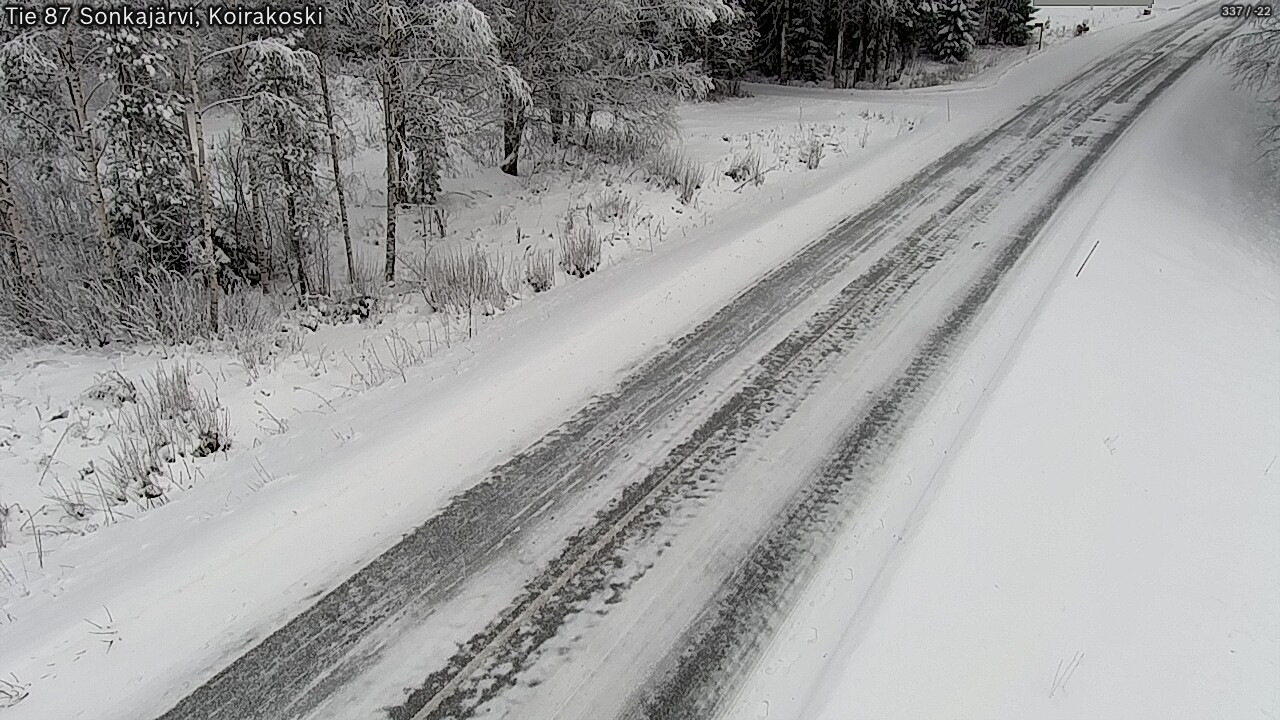 Weather Camera Image Väg 87 Sonkajärvi, Koirakosk, Sonkajärvi, Pohjois-Savo