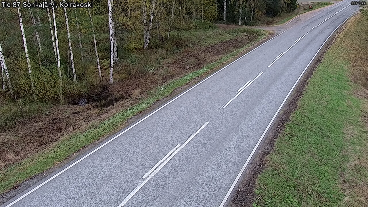 Weather Camera Image Road 87 Sonkajärvi, Koirakoski, Sonkajärvi, Pohjois-Savo