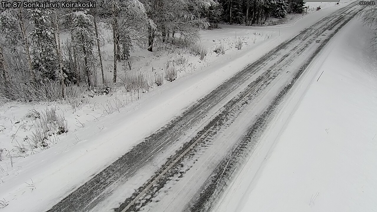 Weather Camera Image Road 87 Sonkajärvi, Koirakoski, Sonkajärvi, Pohjois-Savo