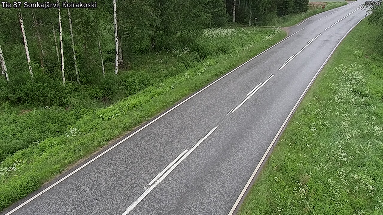 Weather Camera Image Road 87 Sonkajärvi, Koirakoski, Sonkajärvi, Pohjois-Savo