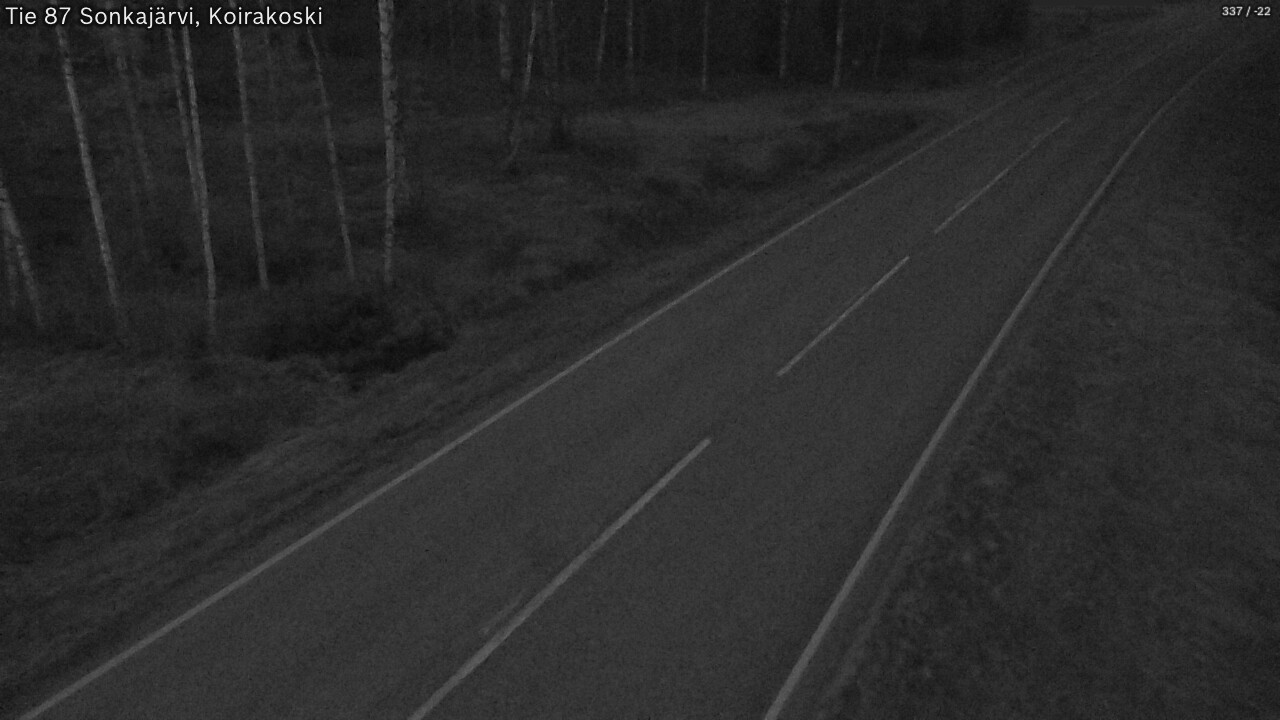 Weather Camera Image Road 87 Sonkajärvi, Koirakoski, Sonkajärvi, Pohjois-Savo
