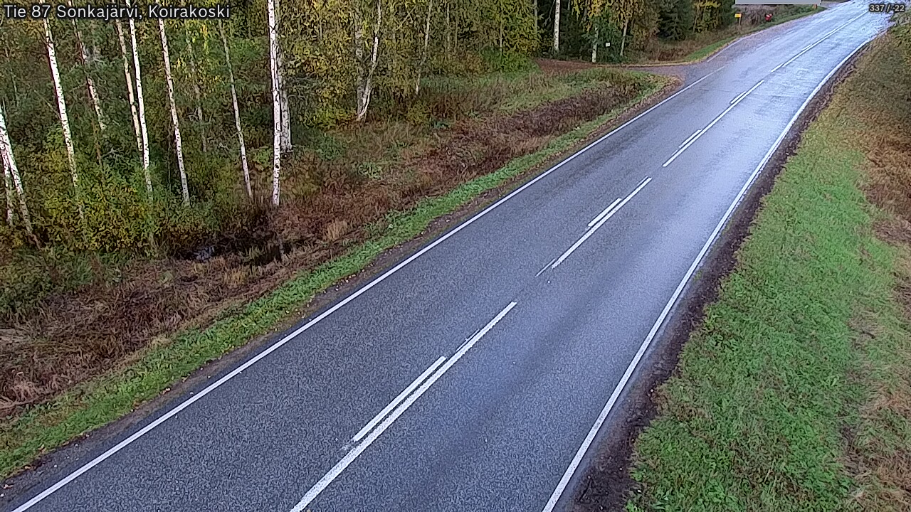 Weather Camera Image Väg 87 Sonkajärvi, Koirakosk, Sonkajärvi, Pohjois-Savo