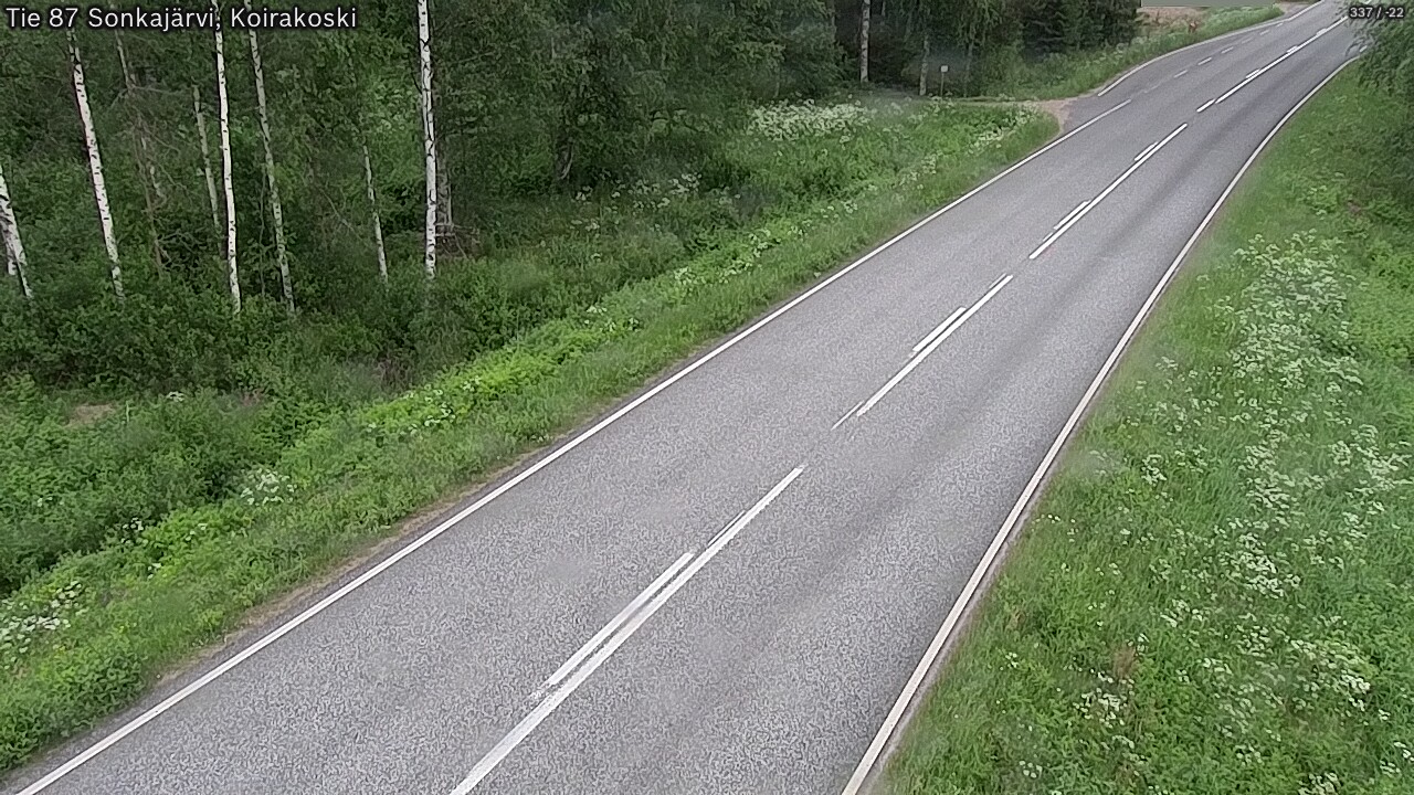 Weather Camera Image Road 87 Sonkajärvi, Koirakoski, Sonkajärvi, Pohjois-Savo