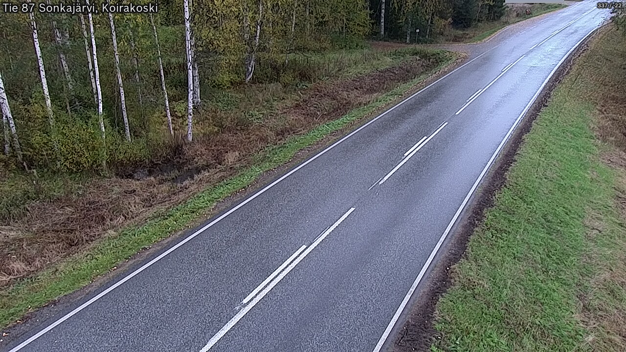 Weather Camera Image Väg 87 Sonkajärvi, Koirakosk, Sonkajärvi, Pohjois-Savo