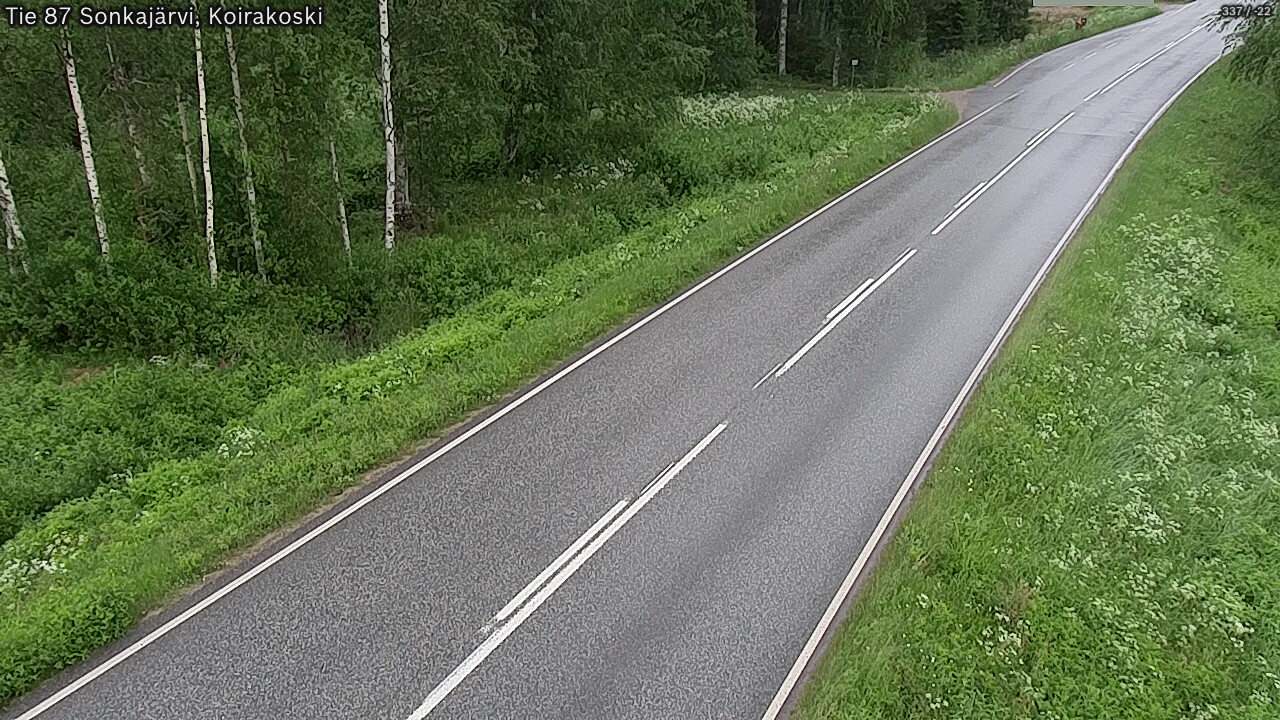 Weather Camera Image Road 87 Sonkajärvi, Koirakoski, Sonkajärvi, Pohjois-Savo