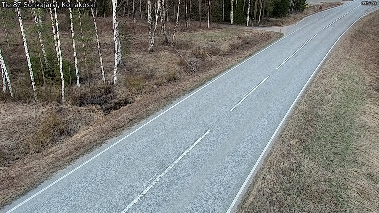 Weather Camera Image Road 87 Sonkajärvi, Koirakoski, Sonkajärvi, Pohjois-Savo