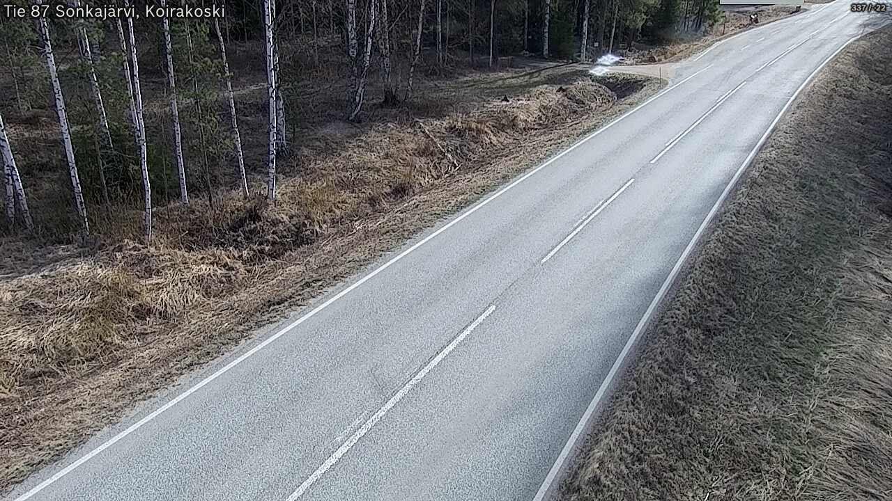 Weather Camera Image Road 87 Sonkajärvi, Koirakoski, Sonkajärvi, Pohjois-Savo