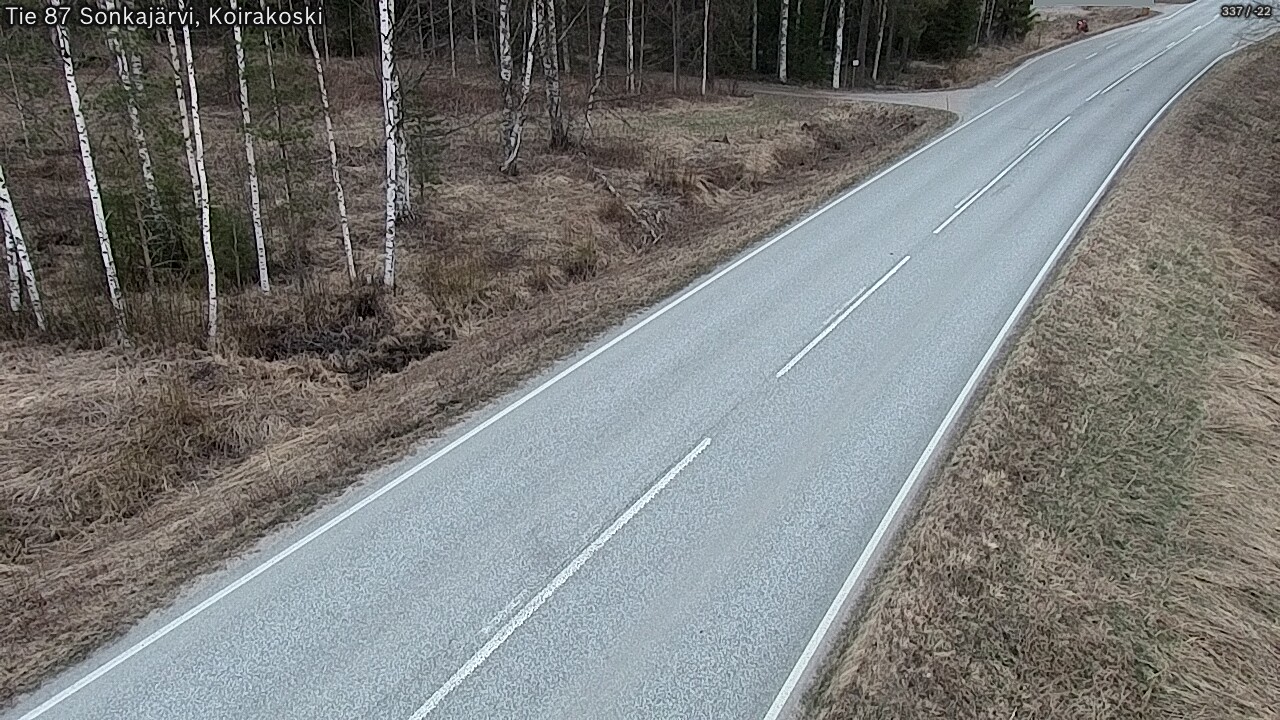 Weather Camera Image Road 87 Sonkajärvi, Koirakoski, Sonkajärvi, Pohjois-Savo
