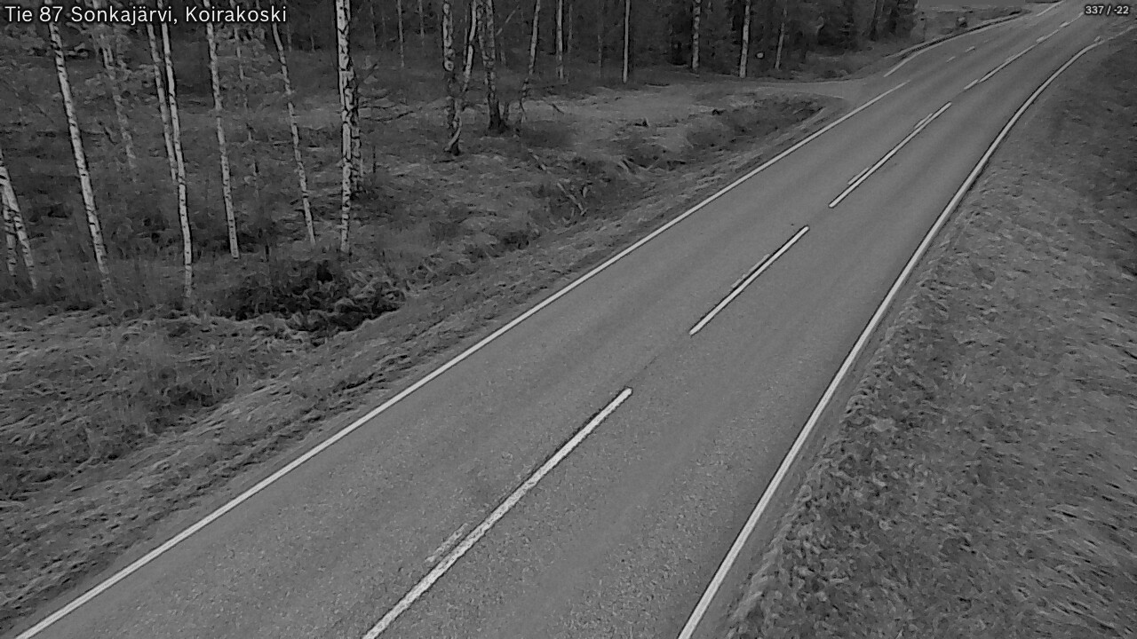Weather Camera Image Road 87 Sonkajärvi, Koirakoski, Sonkajärvi, Pohjois-Savo
