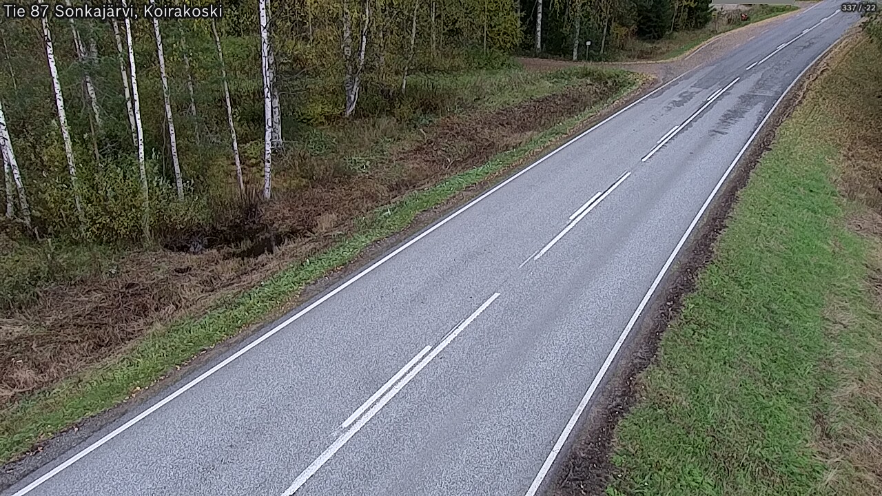 Weather Camera Image Road 87 Sonkajärvi, Koirakoski, Sonkajärvi, Pohjois-Savo