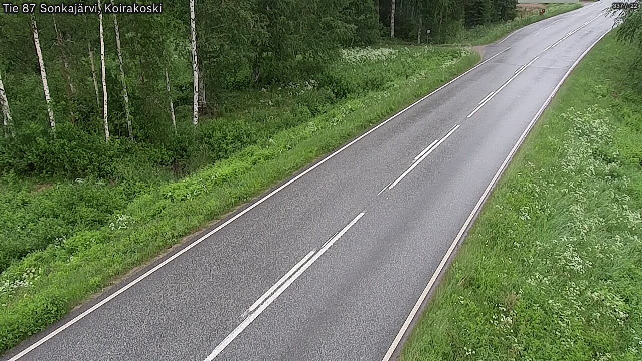Weather Camera Image Road 87 Sonkajärvi, Koirakoski, Sonkajärvi, Pohjois-Savo