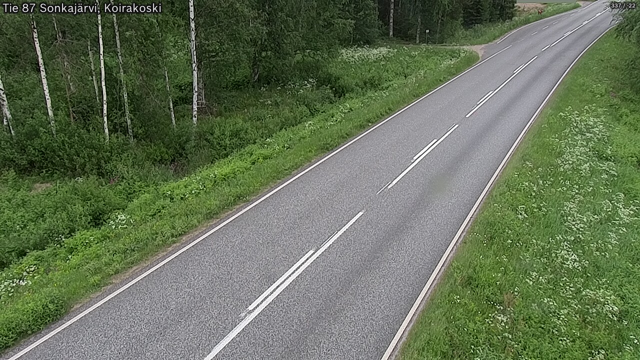 Weather Camera Image Road 87 Sonkajärvi, Koirakoski, Sonkajärvi, Pohjois-Savo