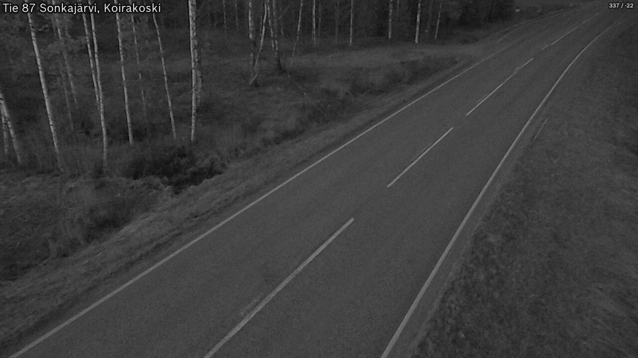 Weather Camera Image Road 87 Sonkajärvi, Koirakoski, Sonkajärvi, Pohjois-Savo