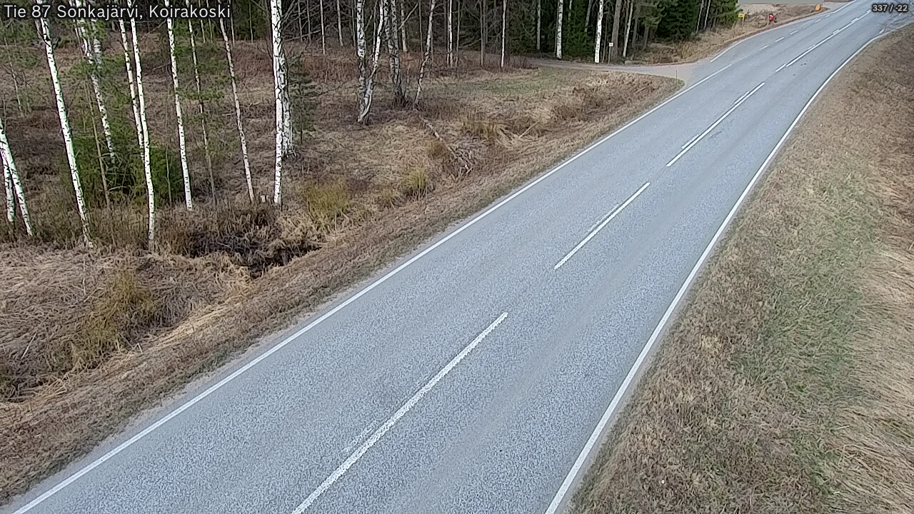 Weather Camera Image Road 87 Sonkajärvi, Koirakoski, Sonkajärvi, Pohjois-Savo