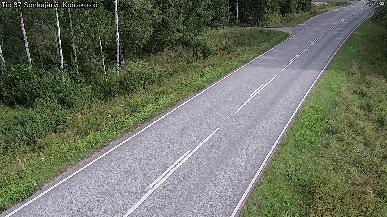 Weather Camera Image Väg 87 Sonkajärvi, Koirakosk, Sonkajärvi, Pohjois-Savo