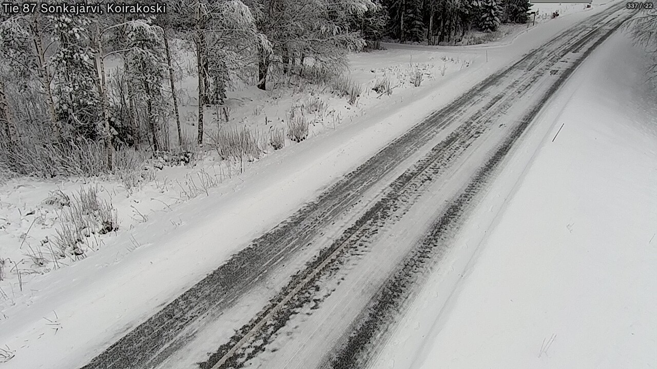 Weather Camera Image Road 87 Sonkajärvi, Koirakoski, Sonkajärvi, Pohjois-Savo