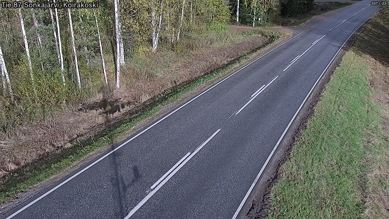 Weather Camera Image Väg 87 Sonkajärvi, Koirakosk, Sonkajärvi, Pohjois-Savo