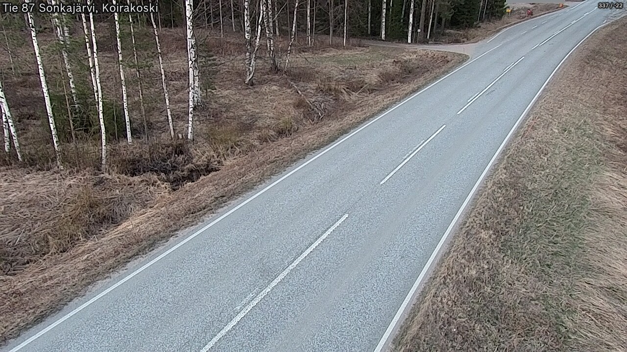 Weather Camera Image Road 87 Sonkajärvi, Koirakoski, Sonkajärvi, Pohjois-Savo
