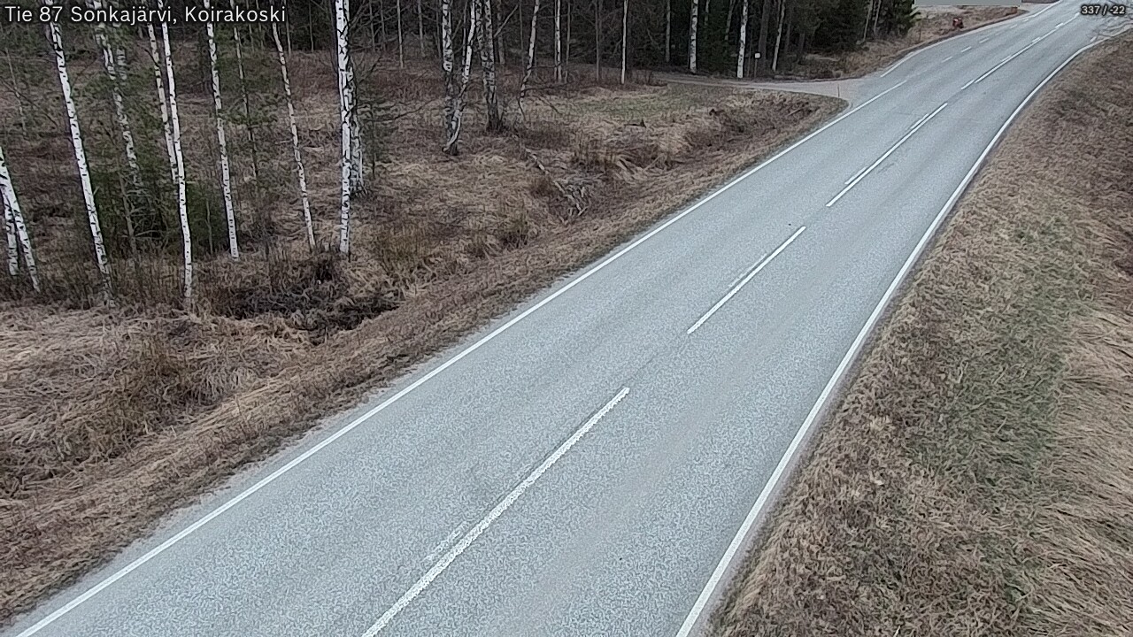 Weather Camera Image Road 87 Sonkajärvi, Koirakoski, Sonkajärvi, Pohjois-Savo