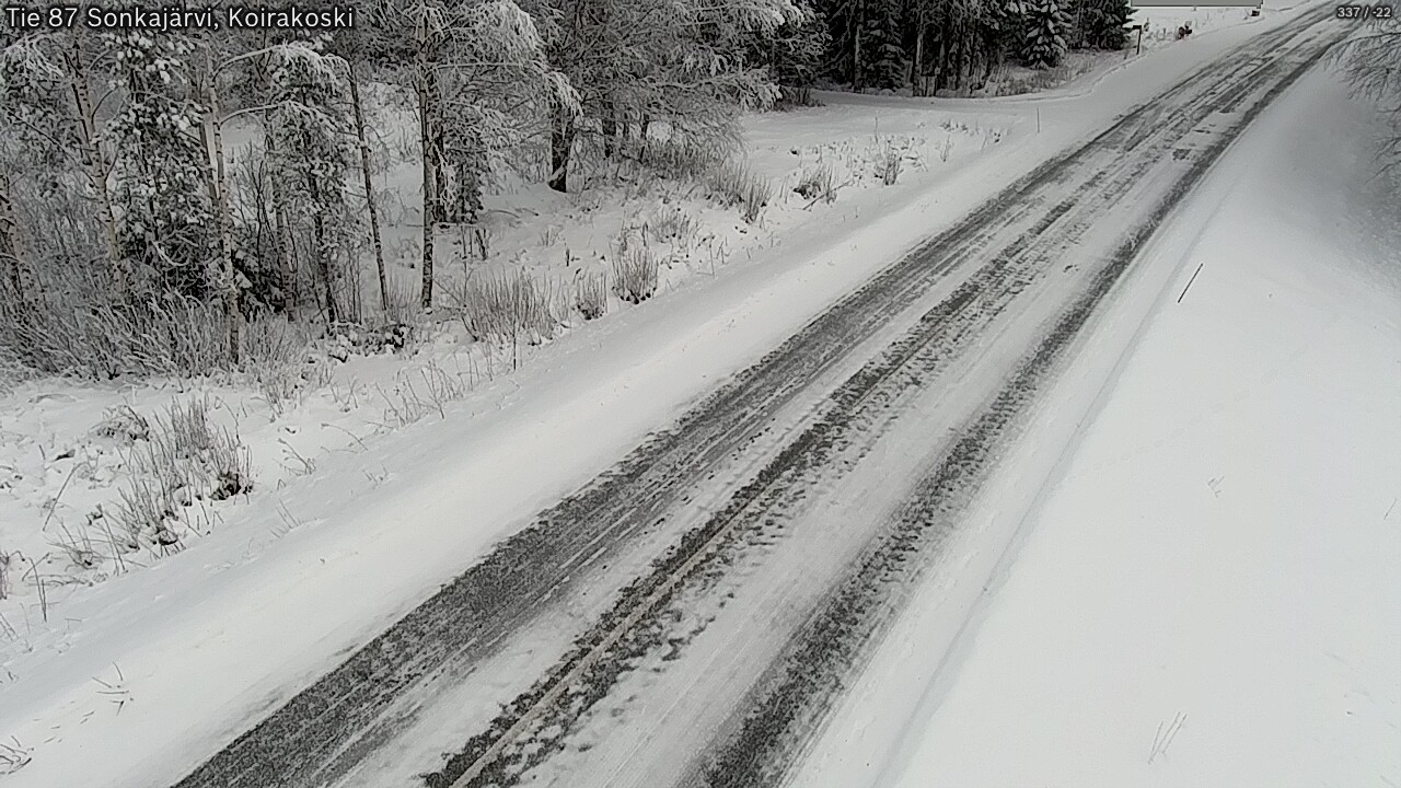 Weather Camera Image Väg 87 Sonkajärvi, Koirakosk, Sonkajärvi, Pohjois-Savo