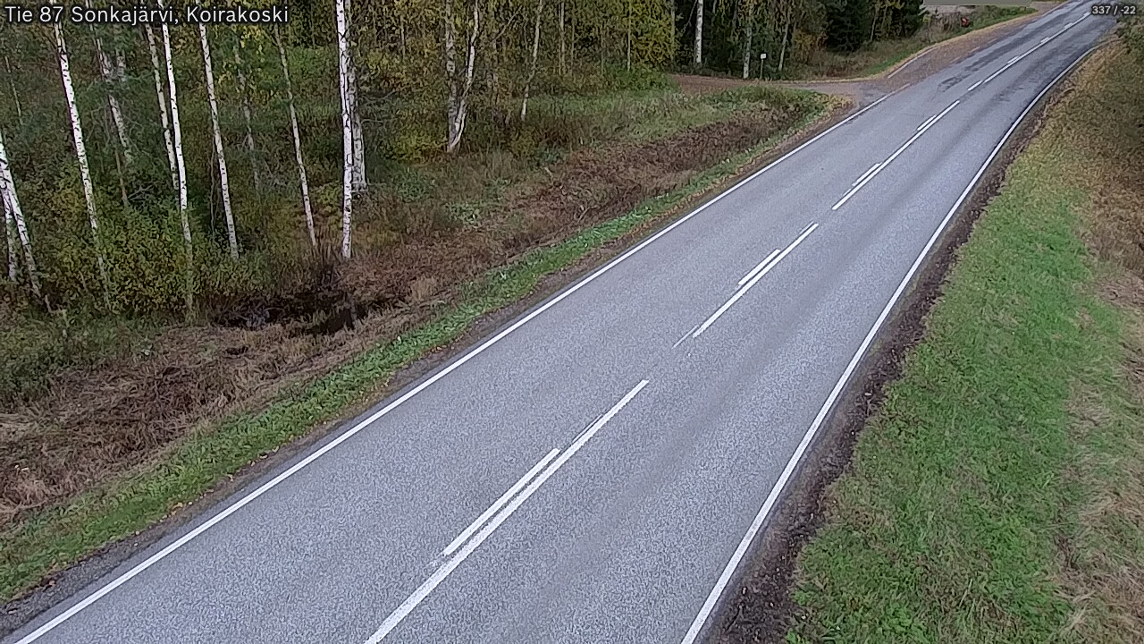 Weather Camera Image Road 87 Sonkajärvi, Koirakoski, Sonkajärvi, Pohjois-Savo