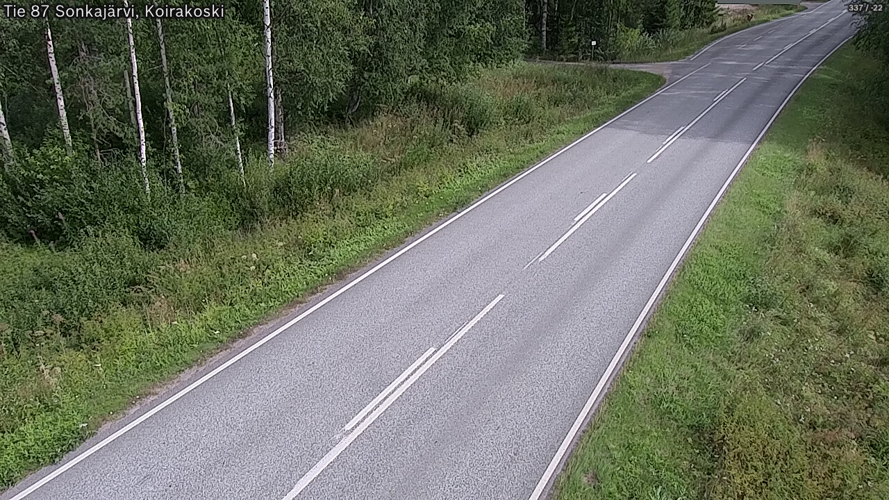 Weather Camera Image Väg 87 Sonkajärvi, Koirakosk, Sonkajärvi, Pohjois-Savo