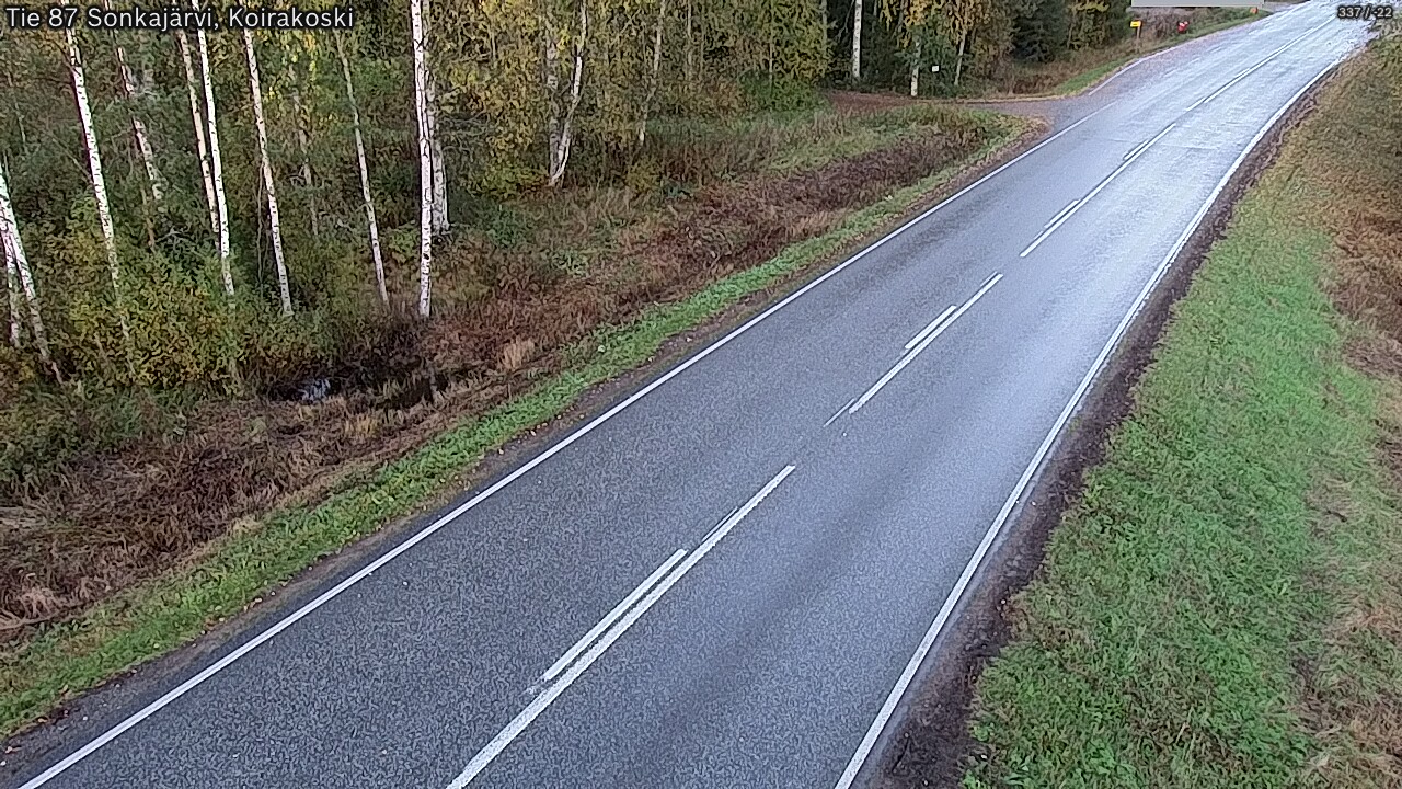 Weather Camera Image Väg 87 Sonkajärvi, Koirakosk, Sonkajärvi, Pohjois-Savo