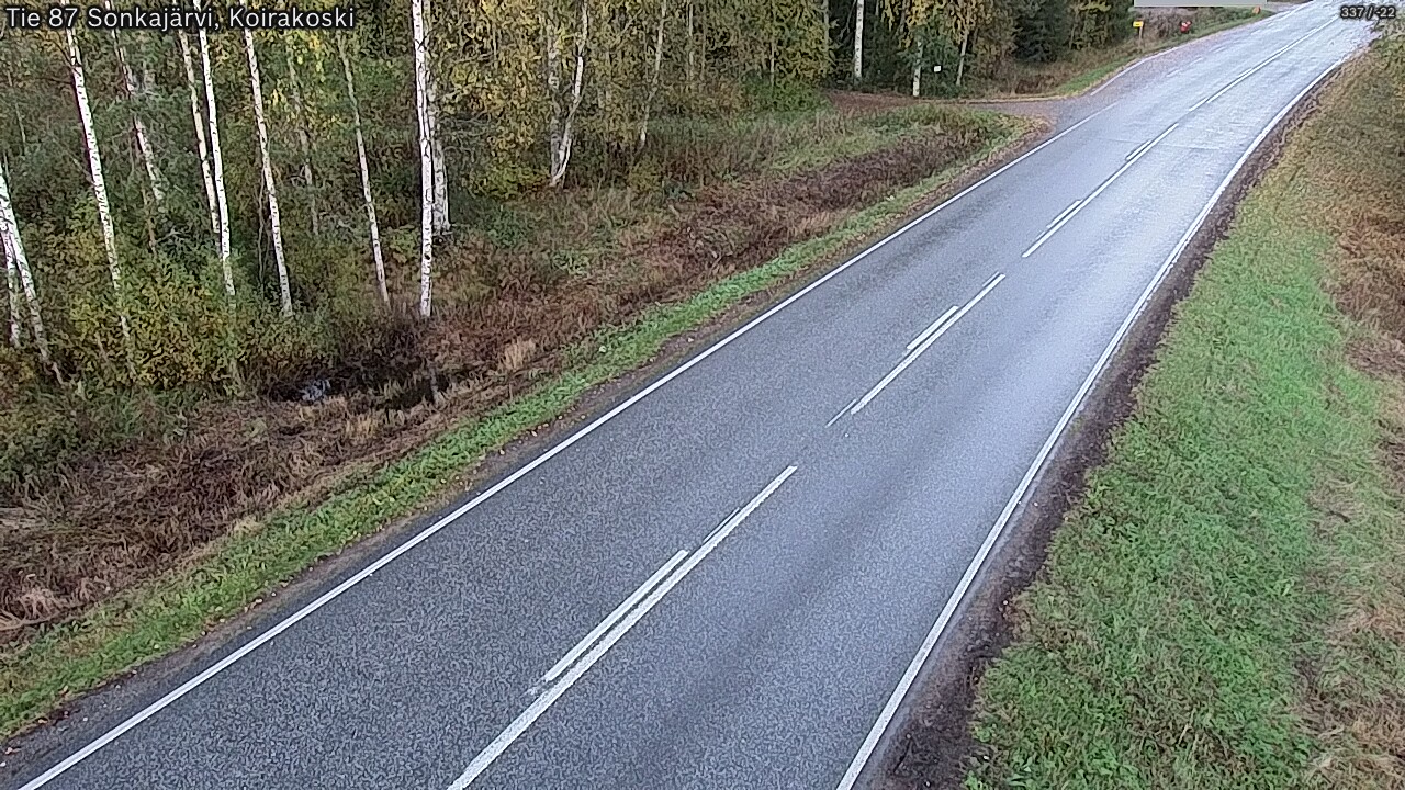 Weather Camera Image Väg 87 Sonkajärvi, Koirakosk, Sonkajärvi, Pohjois-Savo