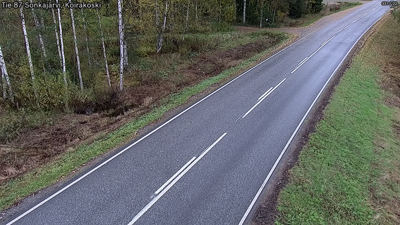 Weather Camera Image Väg 87 Sonkajärvi, Koirakosk, Sonkajärvi, Pohjois-Savo